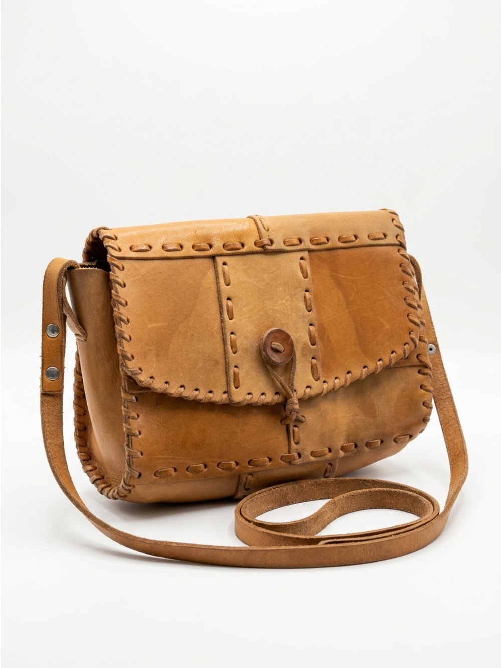 HANDMADE LEATHER  SLING BAG - SOLD AS IS